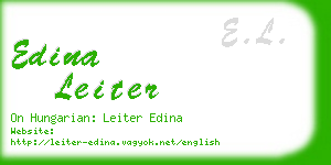 edina leiter business card